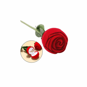 Caja de empaque de Rosa para anillos