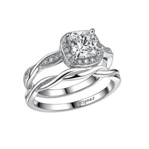 Anillo jacket de compromiso con circonias plata