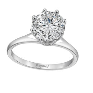 Anillo con circonia con doble corona plata