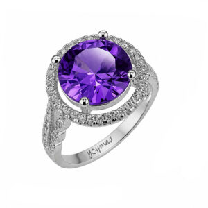 Anillo de promesa con circonias en plata