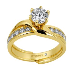 Anillo jacket infinity con circonias en oro 10k