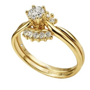 Anillo jacket amor eterno con circonias en oro 10k