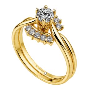 Anillo jacket amor eterno con circonias en oro 10k