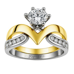 Anillo jacket Jessamine con circonias en 2 oros 10k
