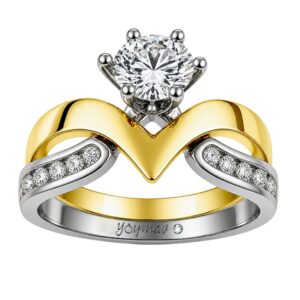 Anillo jacket Jessamine con circonias en 2 oros 10k