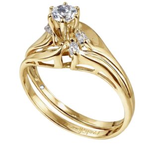 Anillo Jacket Camelia con circonias oro 10K