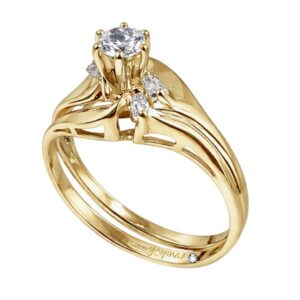 Anillo Jacket Camelia con circonias oro 10K