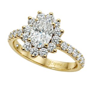 Anillo Beauty con circonias en oro 10K