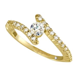 Anillo de compromiso montura encontrada con circonia central oro 10k