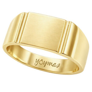 Anillo casual de plancha lisa a los costados oro 10K