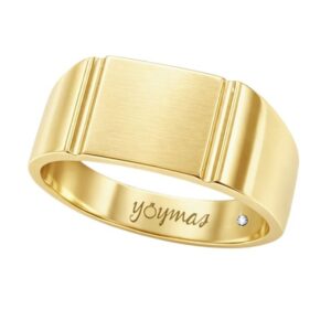 Anillo casual de plancha lisa a los costados oro 10K