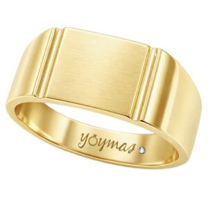 Anillo casual de plancha lisa a los costados oro 10K