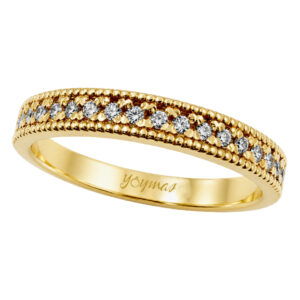 Argolla matrimonial media churumbela miligraneada oro 10K