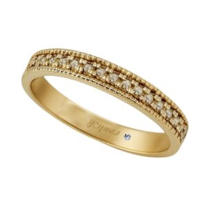 Argolla matrimonial media churumbela miligraneada oro 10K