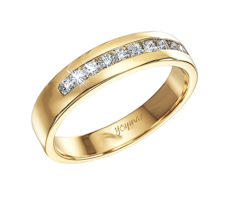 Argolla matrimonial Belth con circonias oro 10K