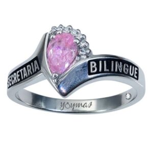 Anillo graduación Nova circonia de gota y 6 circonias plata