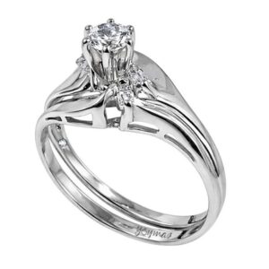 Anillo jacket de compromiso con circonias plata