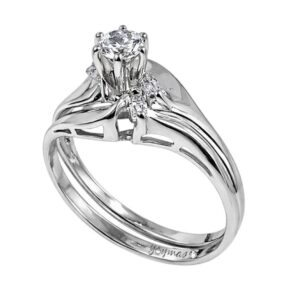 Anillo Jacket Camelia con circonias plata