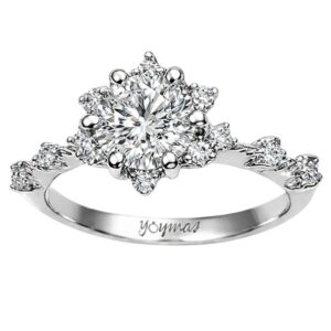 Anillo de compromiso con circonias plata