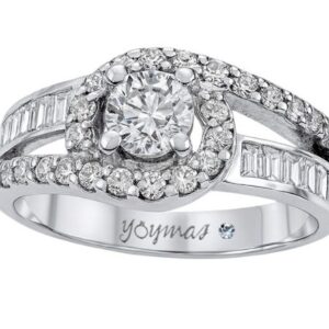 Anillo de compromiso con circonias plata