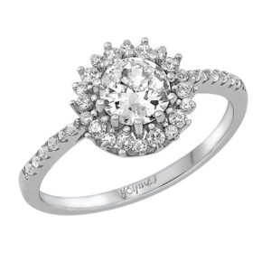 Anillo de compromiso con circonias plata