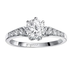 Anillo de compromiso con circonias plata