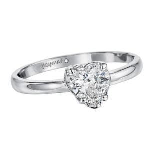 Anillo de promesa con circonia en forma de corazón plata