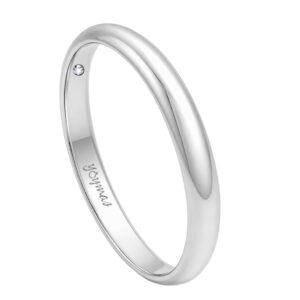 Argolla matrimonial lisa media caña 3mm plata