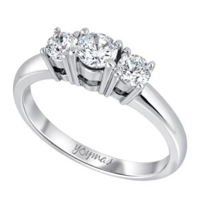 Anillo de compromiso con circonias plata