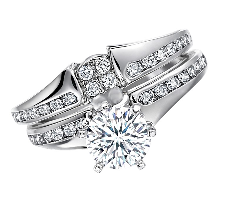Anillo Jacket de compromiso con circonias plata