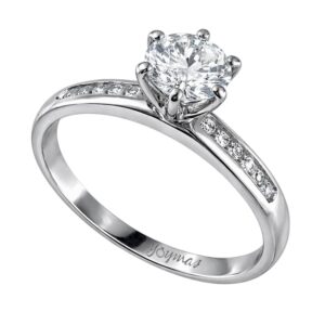 Anillo De Compromiso canalito Con Circonias plata