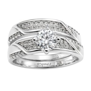 Anillo jacket con circonias en micropave plata