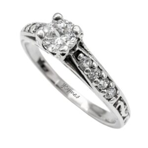 Anillo montura de puente con circonias plata