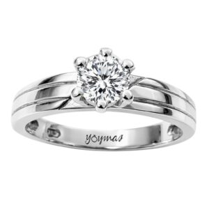 Anillo doble linea a los lados con circonia plata