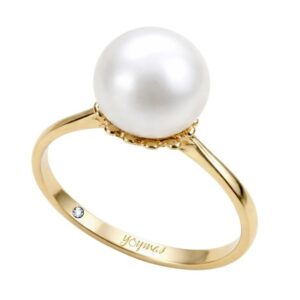 Anillo con perla cultivada 10K