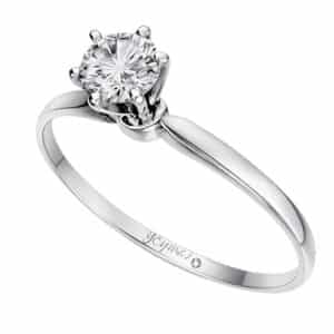 Anillo de compromiso con circonia central de 4.5mm plata