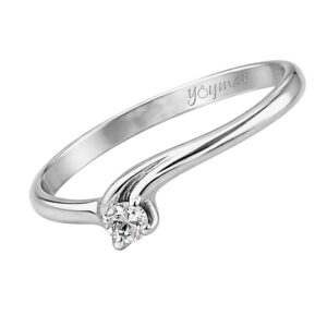 Anillo de compromiso con circonia 2mm plata