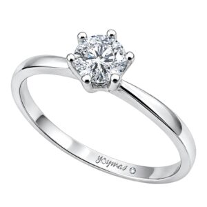 Anillo de compromiso con circonia central plata