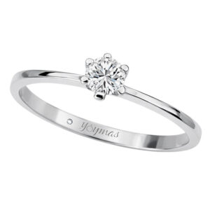 Anillo de compromiso con circonia central de 3mm plata