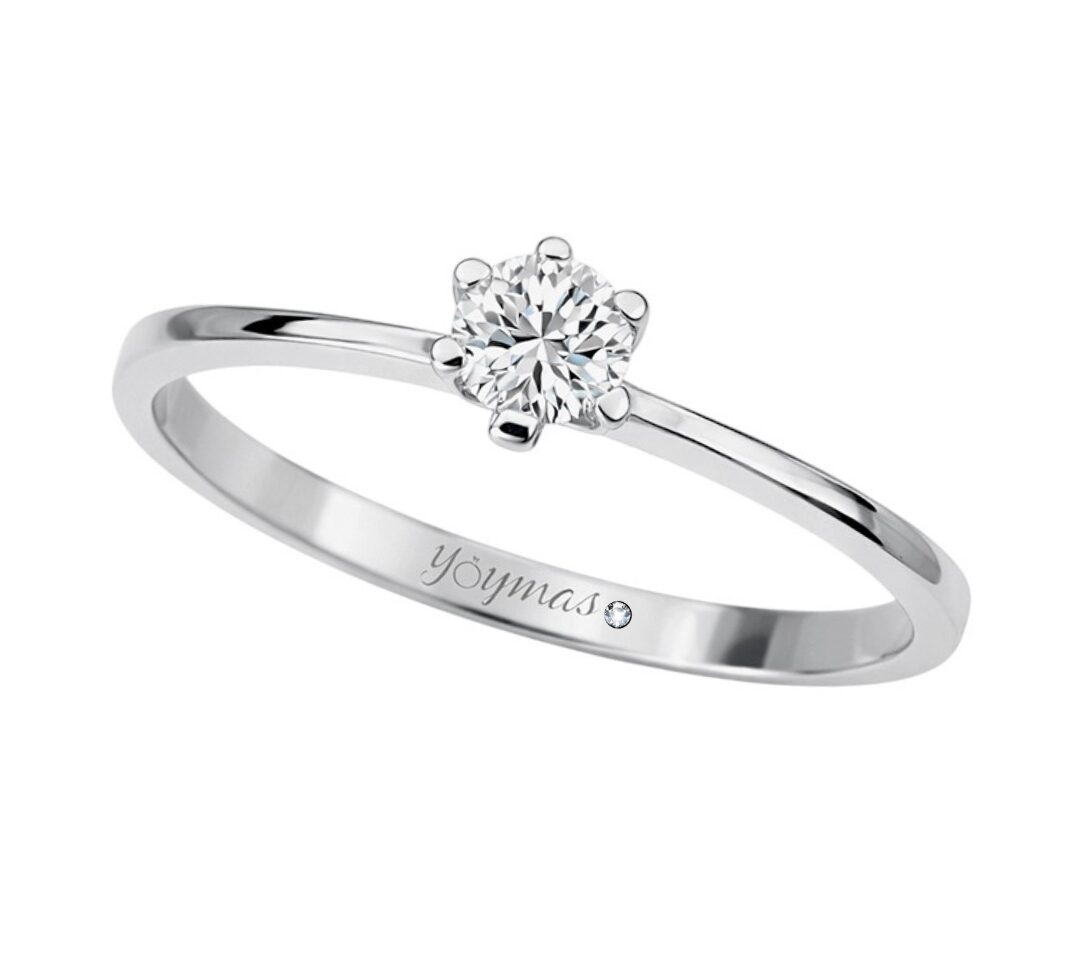 Anillo de compromiso con circonia central de 3mm plata
