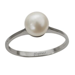 Anillo casual con perla cultivada plata