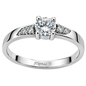 Anillo de compromiso con circonia de 3mm y 2 circonia a cada lateral plata