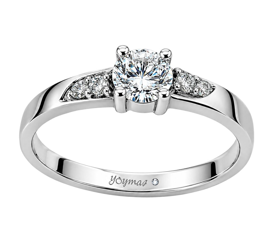 Anillo de compromiso con circonia de 3mm y 2 circonia a cada lateral plata
