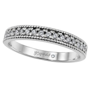 Argolla matrimonial media churumbela miligraneada plata