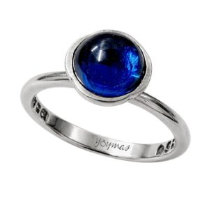 Anillo con circonia de cabuchon plata