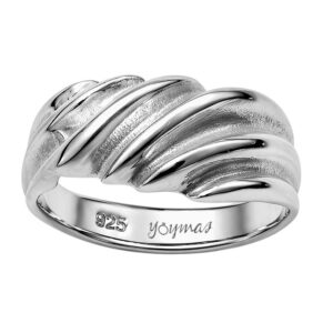 Anillo diseño scallop plata