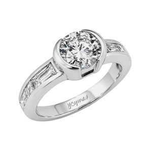 Anillo con circonias biseladas plata