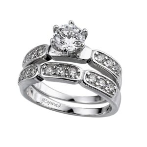 Anillo jacket con circonias en relieve plata