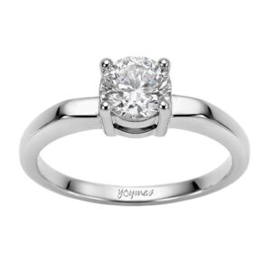 Anillo montura doble corona con circonia de 6mm plata