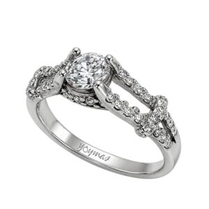 Anillo tipo tiara con circonias plata